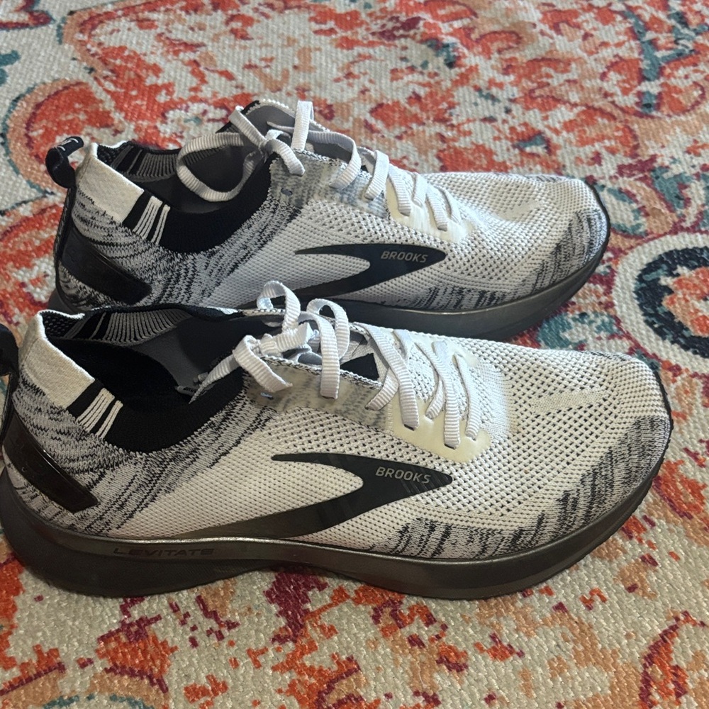 Brooks Black and White Athletic Shoes